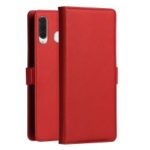 DZGOGO Milo Series Leather Wallet Case for Samsung Galaxy M30 – Red