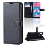 Litchi Skin PU Leather Protection Phone Case Cover for Samsung Galaxy M30 – Black