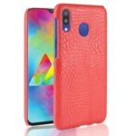 Crocodile Texture PU Leather Coated PC Hard Cover for Samsung Galaxy A20e – Red
