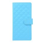 Rhombic Wallet Card Case PU Leather Mobile Cover for Samsung Galaxy S10 Plus – Baby Blue