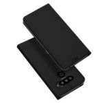 DUX DUCIS Skin Pro Series Leather Case with Card Slot for LG V50 ThinQ 5G – Black