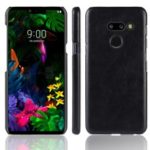 Litchi Texture PU Leather Coated PC Case for LG G8 ThinQ – Black