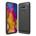 Carbon Fibre Brushed TPU Case for LG G8s ThinQ – Black