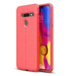 Litchi Skin Soft TPU Protective Case for LG G8s ThinQ – Red