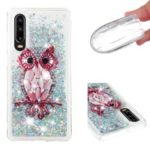 Moving Glitter Powder Sequins Patterned TPU Case for Huawei P30 – Owl