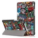 Pattern Printing Tri-fold Stand Leather Smart Case for Huawei Honor Pad 5 8.0-inch – Graffiti Pattern