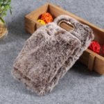 Soft Faux Fur Coated Rhinestone TPU Case for Huawei Honor View 20 / Honor V20 – Coffee