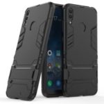 Plastic + TPU Hybrid Case with Kickstand for Huawei Y7 (2019) – Black