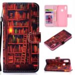 Pattern Printing Leather Wallet Stand Case for Huawei Honor 10 Lite – Bookshelf