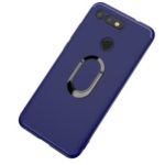 Matte TPU Mobile Shell with Magnetic Finger Ring Kickstand for Huawei Honor View 20/V20 – Blue
