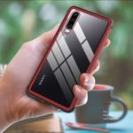 LOVE MEI Shadow Series Shockproof Tempered Glass Protection Case for Huawei P30 – Red