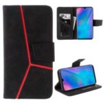Business Splicing Wallet Stand Leather Cover for Huawei Enjoy 9s / P Smart Plus 2019 / nova 4 lite / Honor 10i – Black