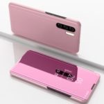 Plated Mirror Surface View Window Leather Cell Phone Cover for Huawei P30 Pro – Rose Gold
