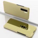 Plated Mirror Surface View Window Leather Cell Phone Cover for Huawei P30 Pro – Gold