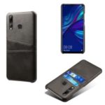 Double Card Slots PU Leather Coated PC Case for Huawei P Smart Plus 2019 / Enjoy 9s – Black