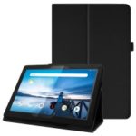 Litchi Texture Leather Stand Protective Case for Lenovo Tab M10 TB-X605F – Black