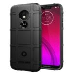 Rugged Square Grid Texture Anti-shock TPU Phone Cover for Motorola Moto G7 Power (EU Version) – Black