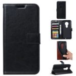 Crazy Horse Texture Wallet Leather Case with Stand for Motorola Moto G7/G7 Plus – Black