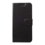Crazy Horse Texture Stand Leather Card Holder Mobile Case (Built-in Steel Sheet) for Xiaomi Mi 9 – Black