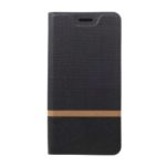 Cross Pattern Leather Card Holder Phone Cover (Built-in Steel Sheet) for Xiaomi Mi 9 SE – Black