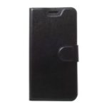 Crazy Horse Stand Leather Case with Card Slot for Xiaomi Redmi Go – Black