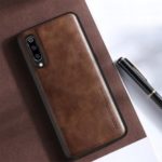 X-LEVEL Vintage Style PU Leather Coated TPU Phone Case for Xiaomi Mi 9 – Brown