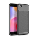 Carbon Fiber Texture TPU Case Anti-drop Phone Shell for Xiaomi Redmi Go – Black
