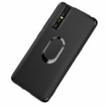 Finger Ring Kickstand TPU Case (Built-in Magnetic Metal Sheet) for Vivo X27 – Black