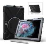 For Microsoft Surface Go [X-Shape] PC + TPU Combo 360 Degree Swivel Kickstand Case – Black