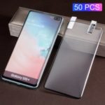 50Pcs/Pack Full Covering PET Phone Screen Film for Samsung Galaxy S10 Plus (Support Ultrasonic Fingerprint Unlock)