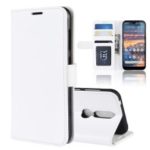 Crazy Horse PU Leather Stand Wallet Flip Case for Nokia 4.2 – White