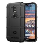 Rugged Square Grid Texture Anti-shock TPU Phone Cover for Nokia 4.2 – Black