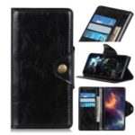 Textured PU Leather Wallet Stand Phone Case for Nokia 1 Plus – Black