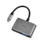 WIWU Apollo A20VH Lite 2-in-1 Type-C to HDMI + VGA Adapter Hub – Grey
