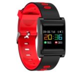 K88 Plus Smart Wristband Color Display Heart Rate Bracelet IP68 Waterproof Fitness Tracker – Red