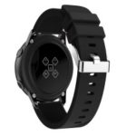 20mm Twill Texture Silicone Watch Strap for Samsung Galaxy Watch Active SM-R500 – Black