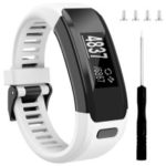 Soft Flexible Silicone Watch Band for Garmin Vivosmart HR – White