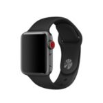 Soft Silicone Smart Watch Band Strap for Apple Watch Series 4 44mm Series 3/2/1 42mm – Black