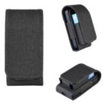 Cloth Coated PU Leather Protective Case for IQOS 2.4 Electronic Cigarette – Black