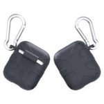 Anti-lost Silicone Protection Case with Carabiner for Apple AirPods Charging Case – Grey