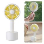 Portable Handheld Desktop USB Rechargeable Personal Fan With Adjustable Speed – White