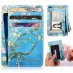 Patterned Multi-slot RFID Blocking PU Leather Cash Card ID Holder Purse Bag – Wintersweet
