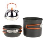 Portable Stainless Steel Teapot Kettle Aluminum Alloy Pot Set for Outdoor Camping Home