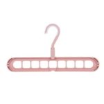 Non-slip Multi-Functional Pants Clothes Hanger Windproof Scarf Rack Space Saver – Light Pink