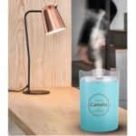 USB Ultrasonic Humidifier Air Purifier Essential Oil Diffuser Candle Light – Blue