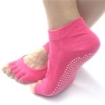 Non Slip Yoga Socks for Women Toeless Pilates Ballet Workout Socks – Pink