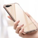 For iPhone 7 Plus / 8 Plus Tempered Glass + Metal Frame Phone Case – Gold