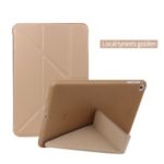 Multi-fold PU Leather Tablet Case Stand Cover for iPad mini (2019) 7.9 inch / mini 4 – Gold