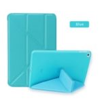 Multi-fold PU Leather Tablet Case Stand Cover for iPad mini (2019) 7.9 inch / mini 4 – Baby Blue