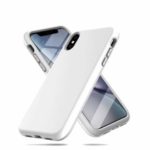 Splashproof Anti-fingerprint PC + TPU Protective Case for iPhone XS / X 5.8 inch – White